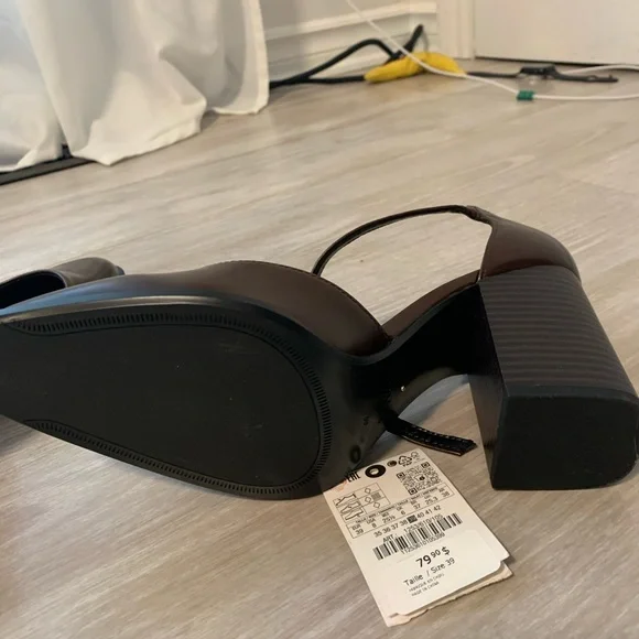 Zara Dark Brown Women's Heels - Picture 2 of 6